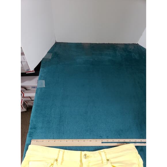 Michael Kors Jeans Size 12 Womens Yellow Pants Denim Logo Mid Rise Izzy Skinny - Picture 9 of 13